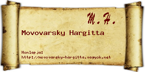Movovarsky Hargitta névjegykártya